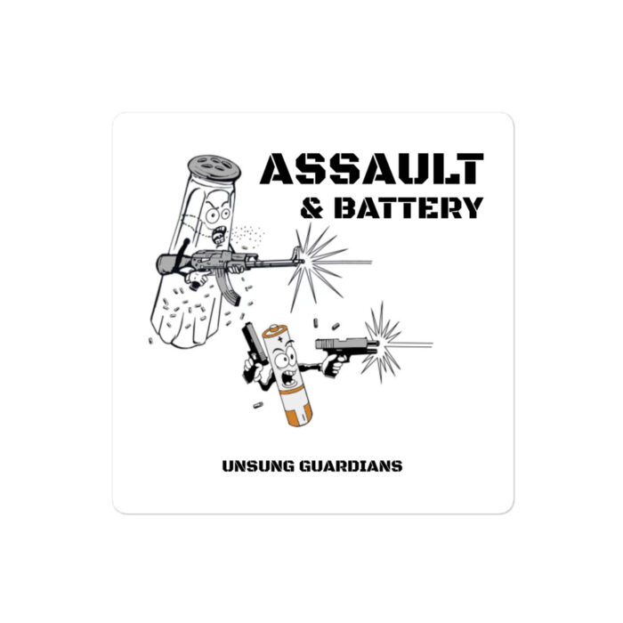 Assault and Battery Sticker